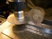 Slitting and soft soldering the big end bearing bronze.