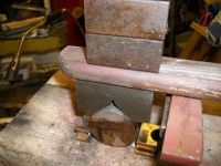 Slitting and soft soldering the big end bearing bronze.